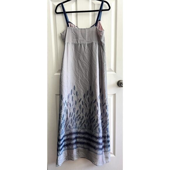 CAROLE LITTLE Vintage Y2K Empire Waist Velvet Straps Leaf Midi Fairy Dress - Picture 8 of 12